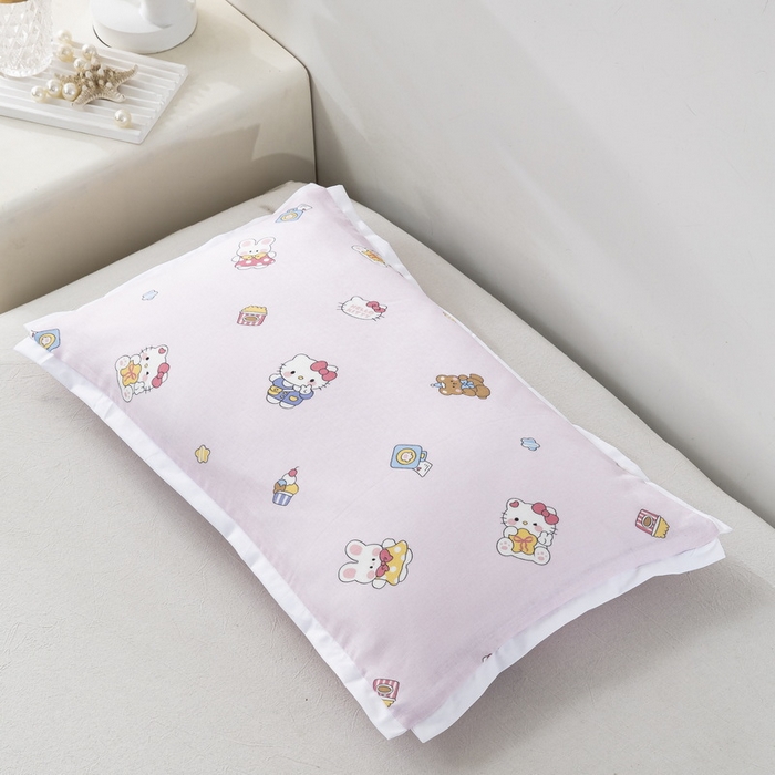 91家纺网 家纺一手货源 找家纺 大黄蜂家居家纺 2026新款A类纯棉双层纱棉花枕枕头枕芯 小猫猫