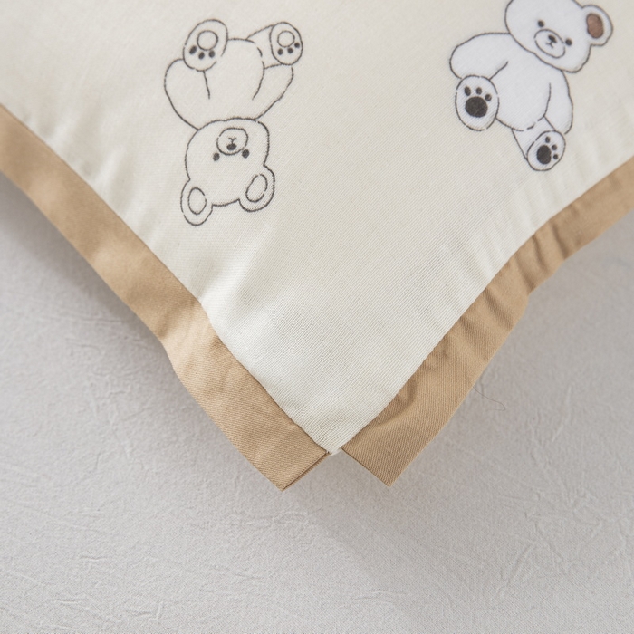 91家纺网 家纺一手货源 找家纺 大黄蜂家居家纺 2026新款A类纯棉双层纱棉花枕枕头枕芯 可爱小熊