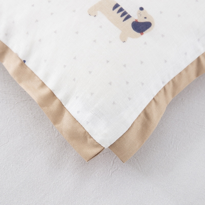 91家纺网 家纺一手货源 找家纺 大黄蜂家居家纺 2026新款A类纯棉双层纱棉花枕枕头枕芯 腊肠狗