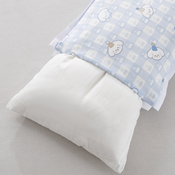 91家纺网 家纺一手货源 找家纺 大黄蜂家居家纺 2026新款A类纯棉双层纱棉花枕枕头枕芯 樱桃小狗