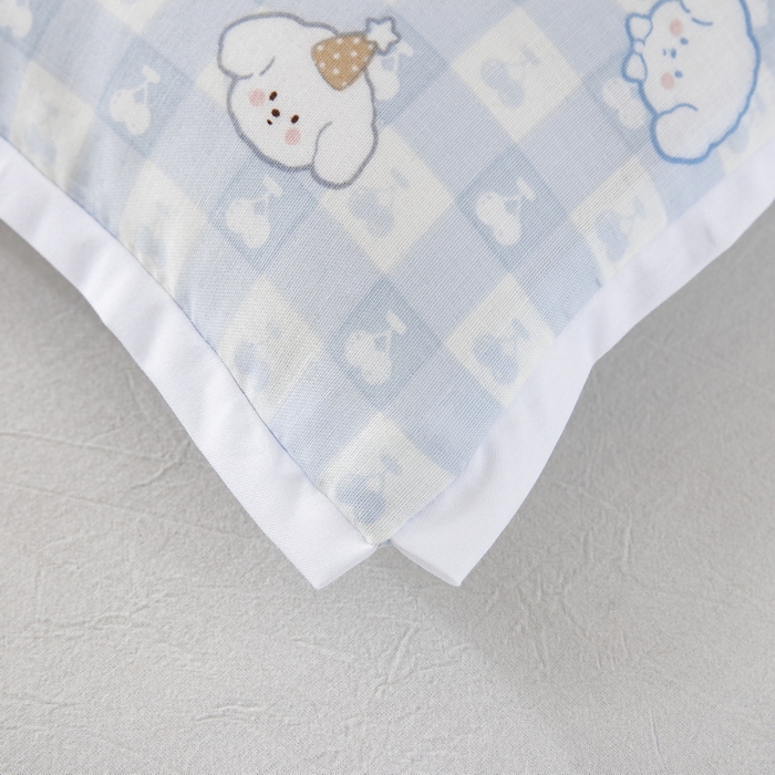 91家纺网 家纺一手货源 找家纺 大黄蜂家居家纺 2026新款A类纯棉双层纱棉花枕枕头枕芯 樱桃小狗