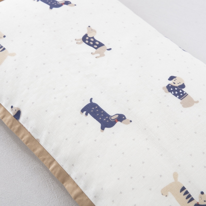 91家纺网 家纺一手货源 找家纺 大黄蜂家居家纺 2026新款A类纯棉双层纱棉花枕枕头枕芯 腊肠狗