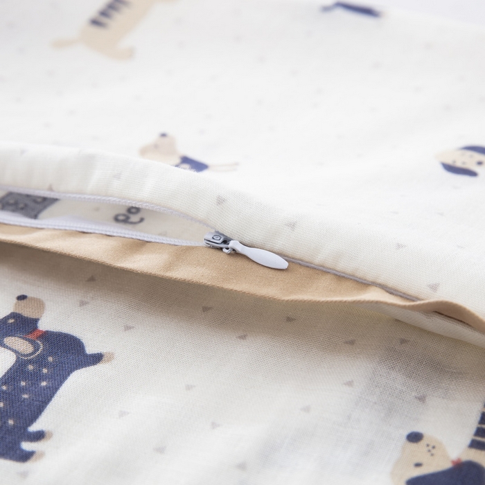 91家纺网 家纺一手货源 找家纺 大黄蜂家居家纺 2026新款A类纯棉双层纱棉花枕枕头枕芯 腊肠狗