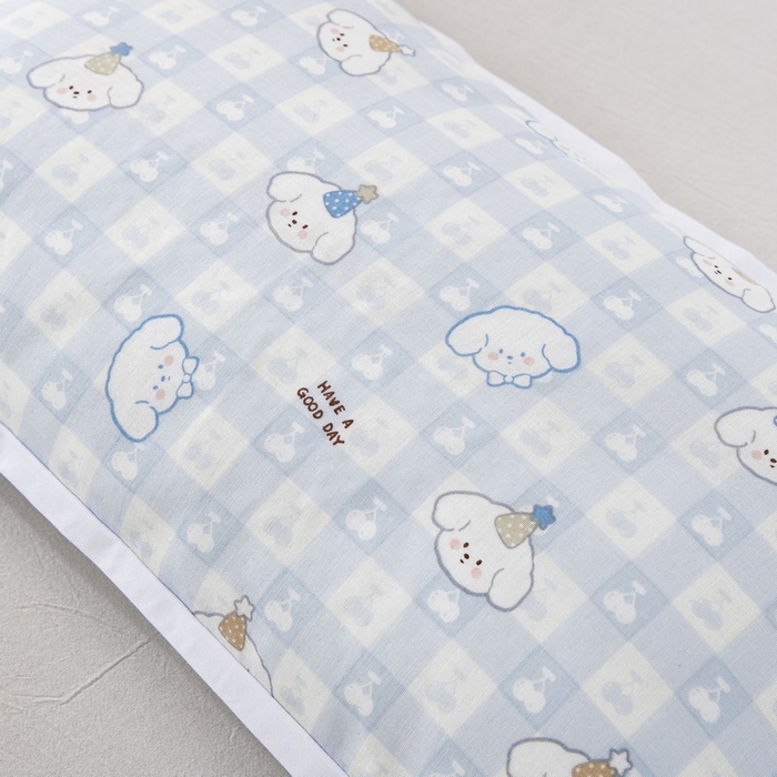 91家纺网 家纺一手货源 找家纺 大黄蜂家居家纺 2026新款A类纯棉双层纱棉花枕枕头枕芯 樱桃小狗