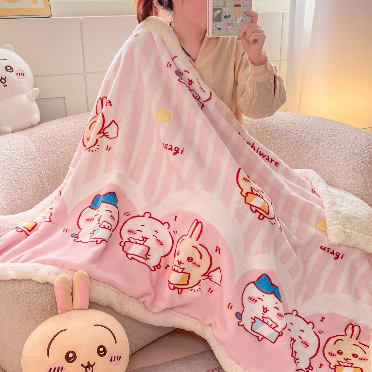 91家纺网 家纺一手货源 找家纺 （总）博雅 2025新款吉伊卡哇正版授权牛奶绒毛毯