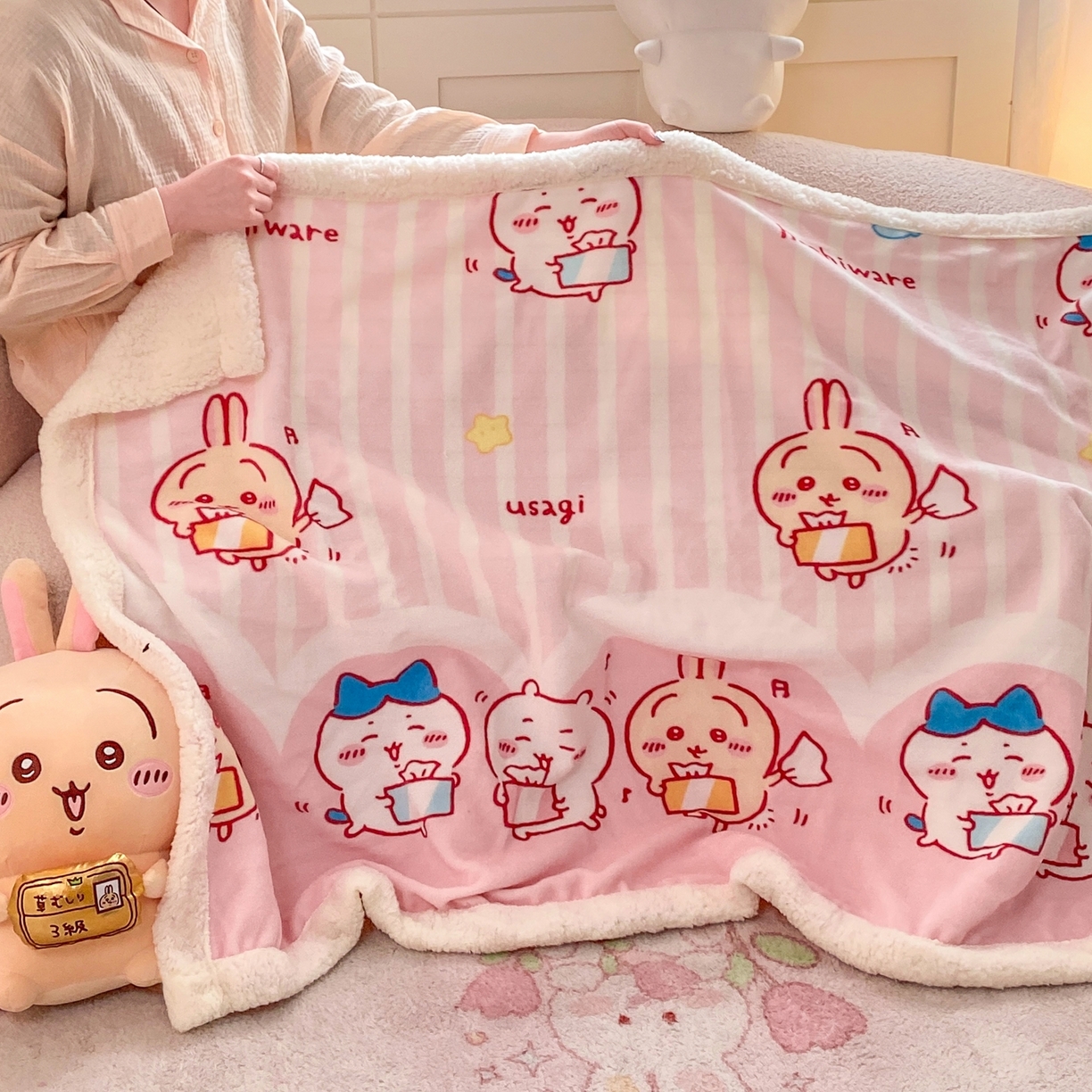 91家纺网 家纺一手货源 找家纺 （总）博雅 2025新款吉伊卡哇正版授权牛奶绒毛毯