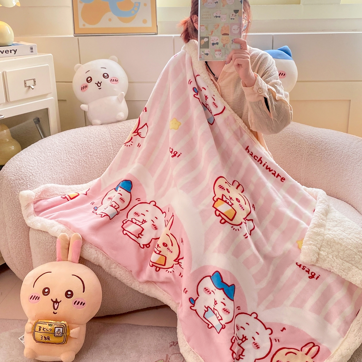 博雅 2025新款吉伊卡哇正版授权牛奶绒毛毯 绒顽皮吉伊卡哇