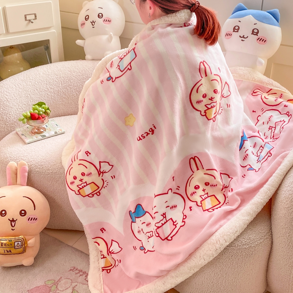 91家纺网 家纺一手货源 找家纺 博雅 2025新款吉伊卡哇正版授权牛奶绒毛毯 绒顽皮吉伊卡哇