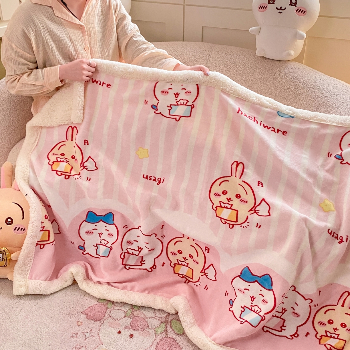 91家纺网 家纺一手货源 找家纺 博雅 2025新款吉伊卡哇正版授权牛奶绒毛毯 绒顽皮吉伊卡哇