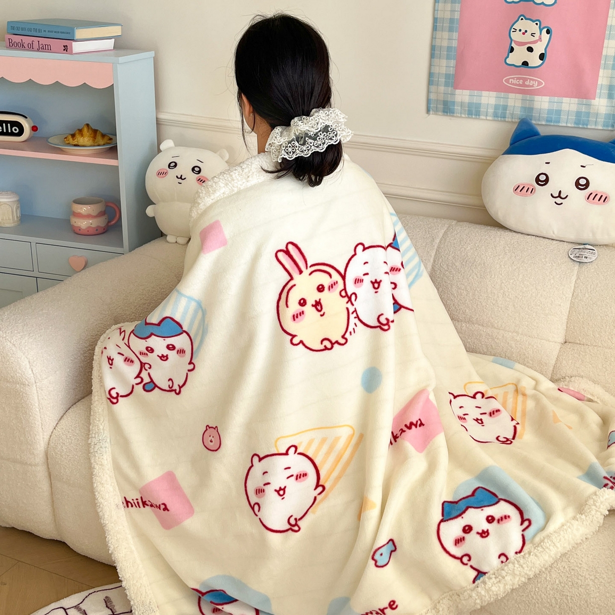 91家纺网 家纺一手货源 找家纺 博雅 2025新款吉伊卡哇正版授权牛奶绒毛毯 专版开心吉伊卡哇