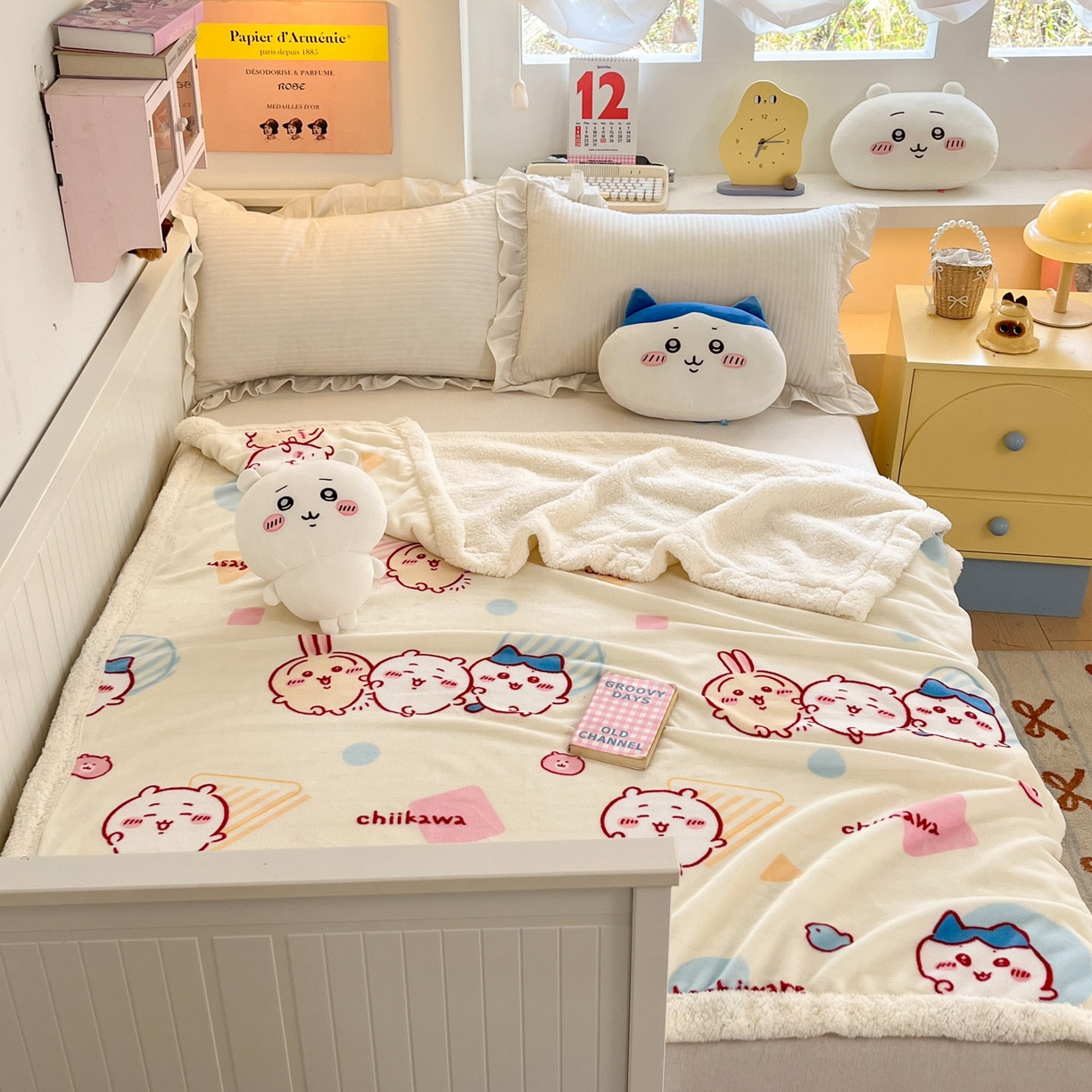 91家纺网 家纺一手货源 找家纺 博雅 2025新款吉伊卡哇正版授权牛奶绒毛毯 专版开心吉伊卡哇