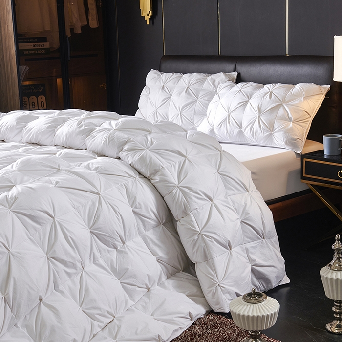 91家纺网 家纺一手货源 找家纺 顺发床垫 2025新款全棉扭花羽毛被加厚保暖95白鹅绒被子秋冬春秋被冬被直播供货     （羽绒被联系商家） 白色（扭花）