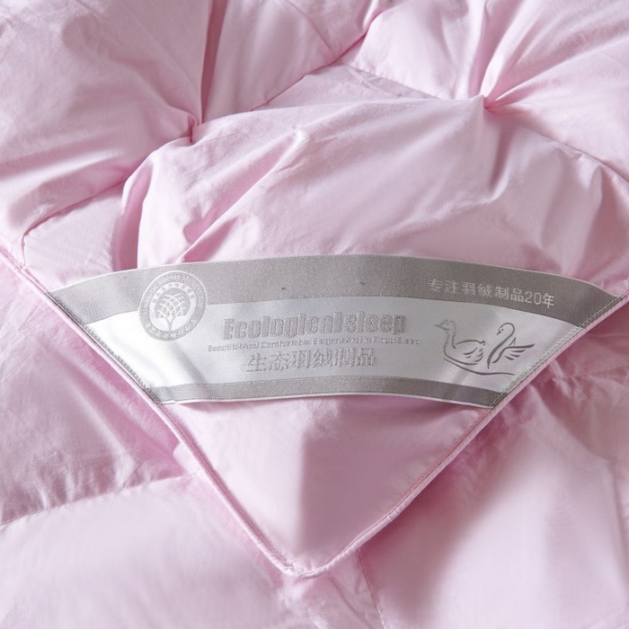 91家纺网 家纺一手货源 找家纺 顺发床垫 2025新款全棉扭花羽毛被加厚保暖95白鹅绒被子秋冬春秋被冬被直播供货     （羽绒被联系商家） 粉色（扭花）