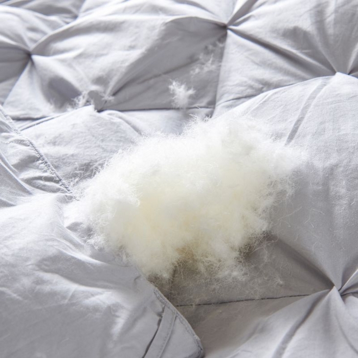 91家纺网 家纺一手货源 找家纺 顺发床垫 2025新款全棉扭花羽毛被加厚保暖95白鹅绒被子秋冬春秋被冬被直播供货     （羽绒被联系商家） 灰色（扭花）