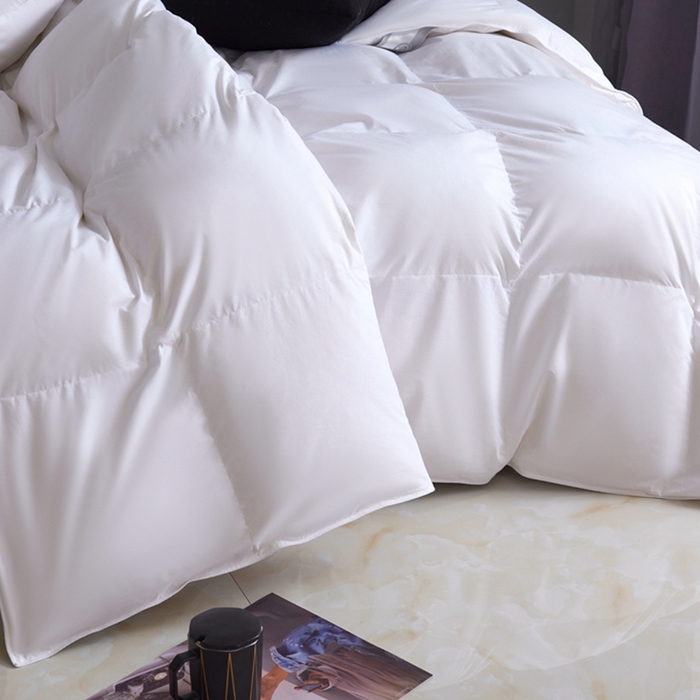 91家纺网 家纺一手货源 找家纺 顺发床垫 2025新款全棉扭花羽毛被加厚保暖95白鹅绒被子秋冬春秋被冬被直播供货     （羽绒被联系商家） 白色（平格）