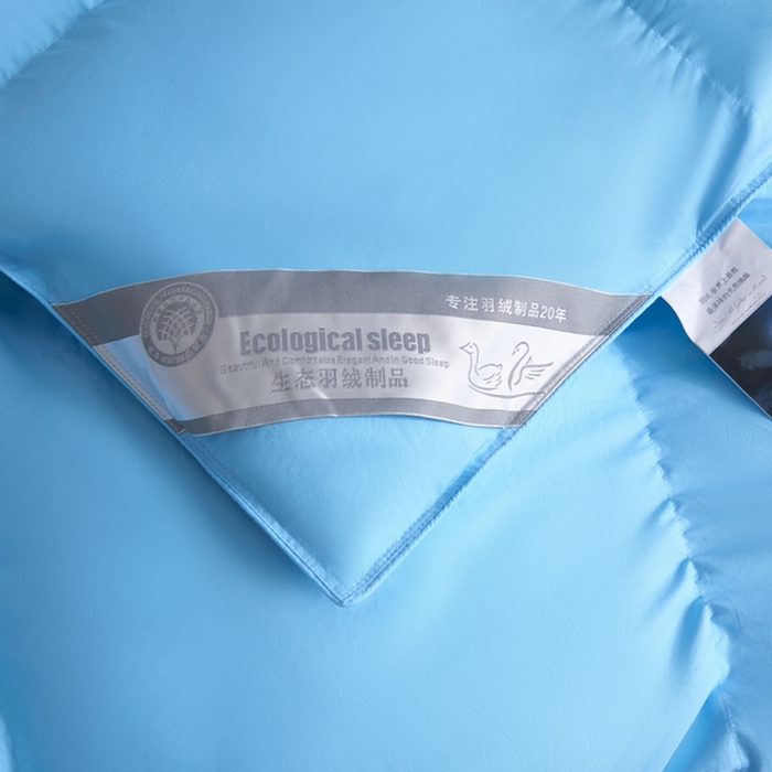 91家纺网 家纺一手货源 找家纺 顺发床垫 2025新款全棉扭花羽毛被加厚保暖95白鹅绒被子秋冬春秋被冬被直播供货     （羽绒被联系商家） 蓝色（平格）