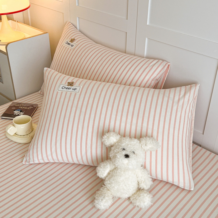 91家纺网 家纺一手货源 找家纺 （总）佳笠家居 2026年新款kimi熊a类全棉色织水洗棉大尺寸单床笠