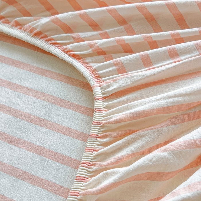 91家纺网 家纺一手货源 找家纺 （总）佳笠家居 2026年新款kimi熊a类全棉色织水洗棉大尺寸单床笠