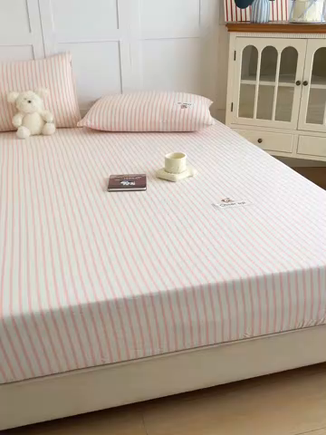 91家纺网 家纺一手货源 找家纺 （总）佳笠家居 2026年新款kimi熊a类全棉色织水洗棉大尺寸单床笠