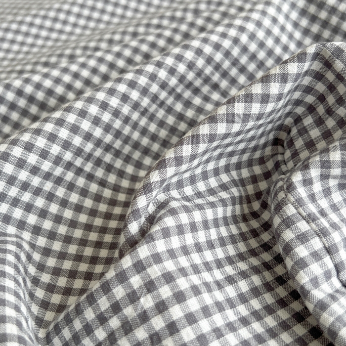 91家纺网 家纺一手货源 找家纺 佳笠家居 2026年新款kimi熊a类全棉色织水洗棉大尺寸单床笠 灰小格