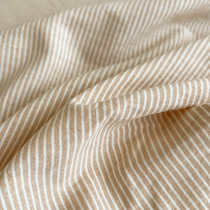 91家纺网 家纺一手货源 找家纺 佳笠家居 2026年新款kimi熊a类全棉色织水洗棉大尺寸单床笠 卡其小条