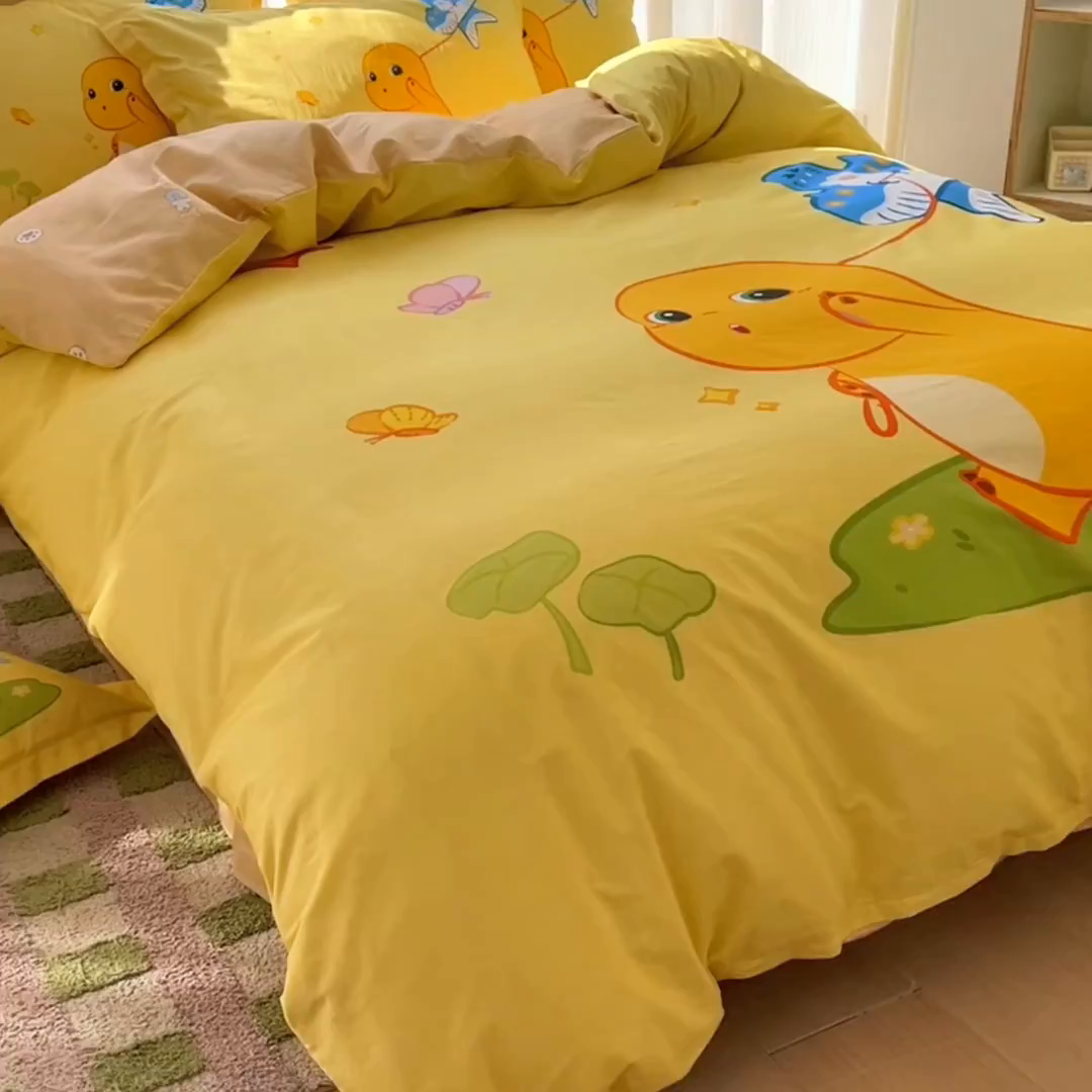 91家纺网 家纺一手货源 找家纺 浩诚 2026新款全棉卡通四件套第二批（陆续更新） 轻松一刻