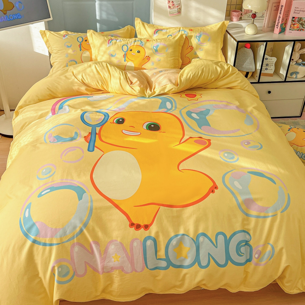 91家纺网 家纺一手货源 找家纺 浩诚 2026新款全棉卡通四件套第二批（陆续更新） 小奶龙