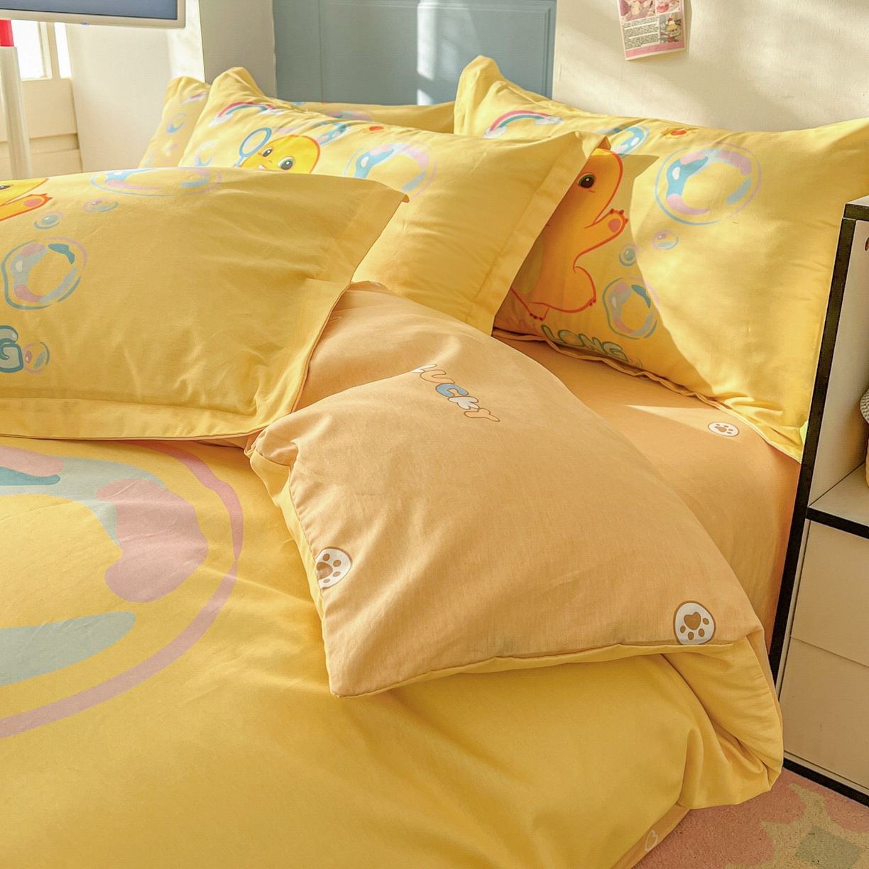 91家纺网 家纺一手货源 找家纺 浩诚 2026新款全棉卡通四件套第二批（陆续更新） 小奶龙