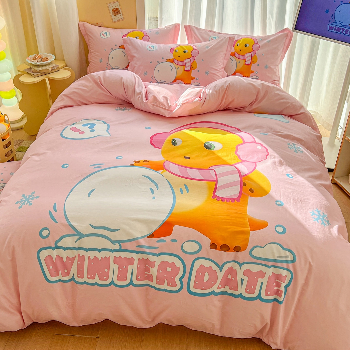 91家纺网 家纺一手货源 找家纺 浩诚 2026新款全棉卡通四件套第二批（陆续更新） 雪地达人