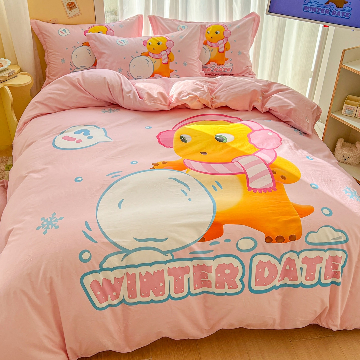 91家纺网 家纺一手货源 找家纺 浩诚 2026新款全棉卡通四件套第二批（陆续更新） 雪地达人