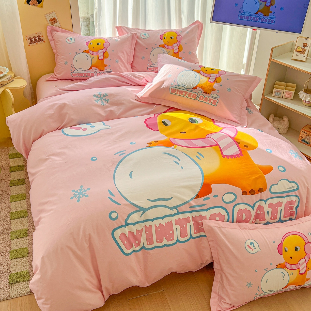 91家纺网 家纺一手货源 找家纺 浩诚 2026新款全棉卡通四件套第二批（陆续更新） 雪地达人