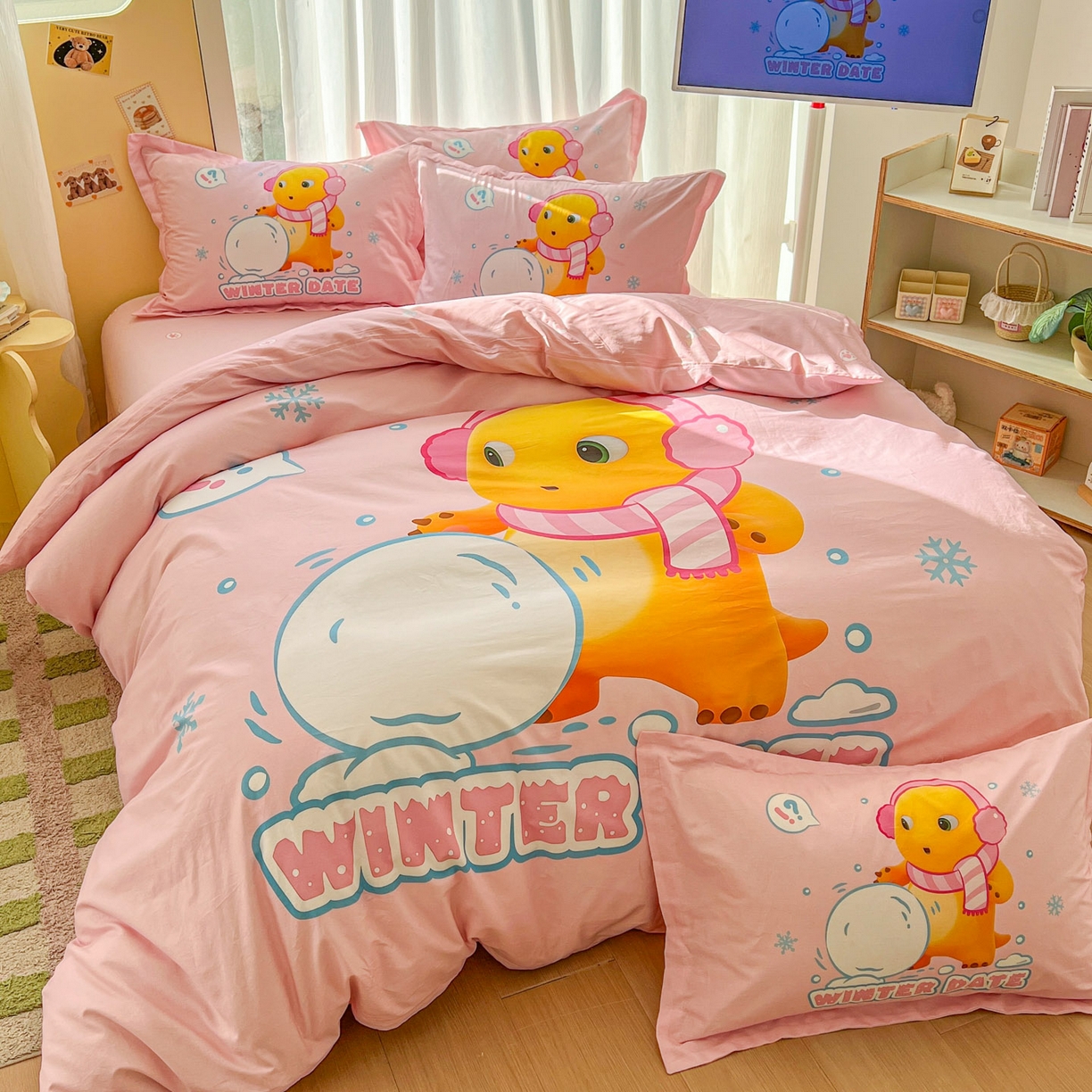 91家纺网 家纺一手货源 找家纺 浩诚 2026新款全棉卡通四件套第二批（陆续更新） 雪地达人