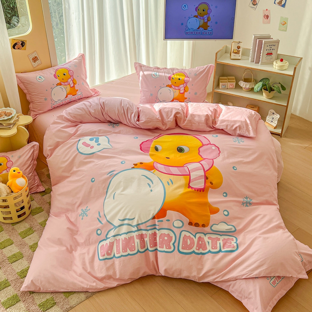 91家纺网 家纺一手货源 找家纺 浩诚 2026新款全棉卡通四件套第二批（陆续更新） 雪地达人