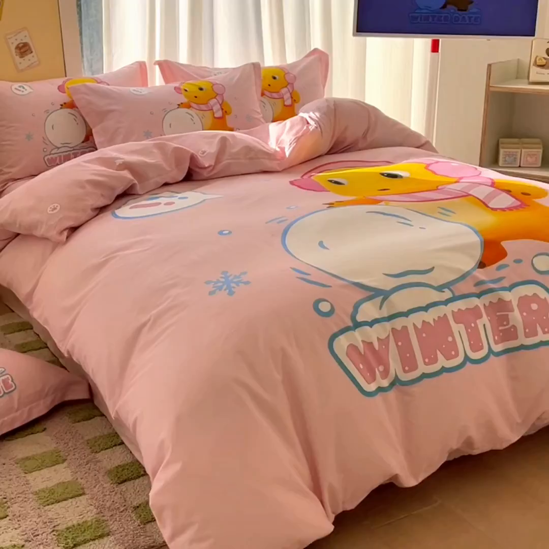 91家纺网 家纺一手货源 找家纺 浩诚 2026新款全棉卡通四件套第二批（陆续更新） 雪地达人