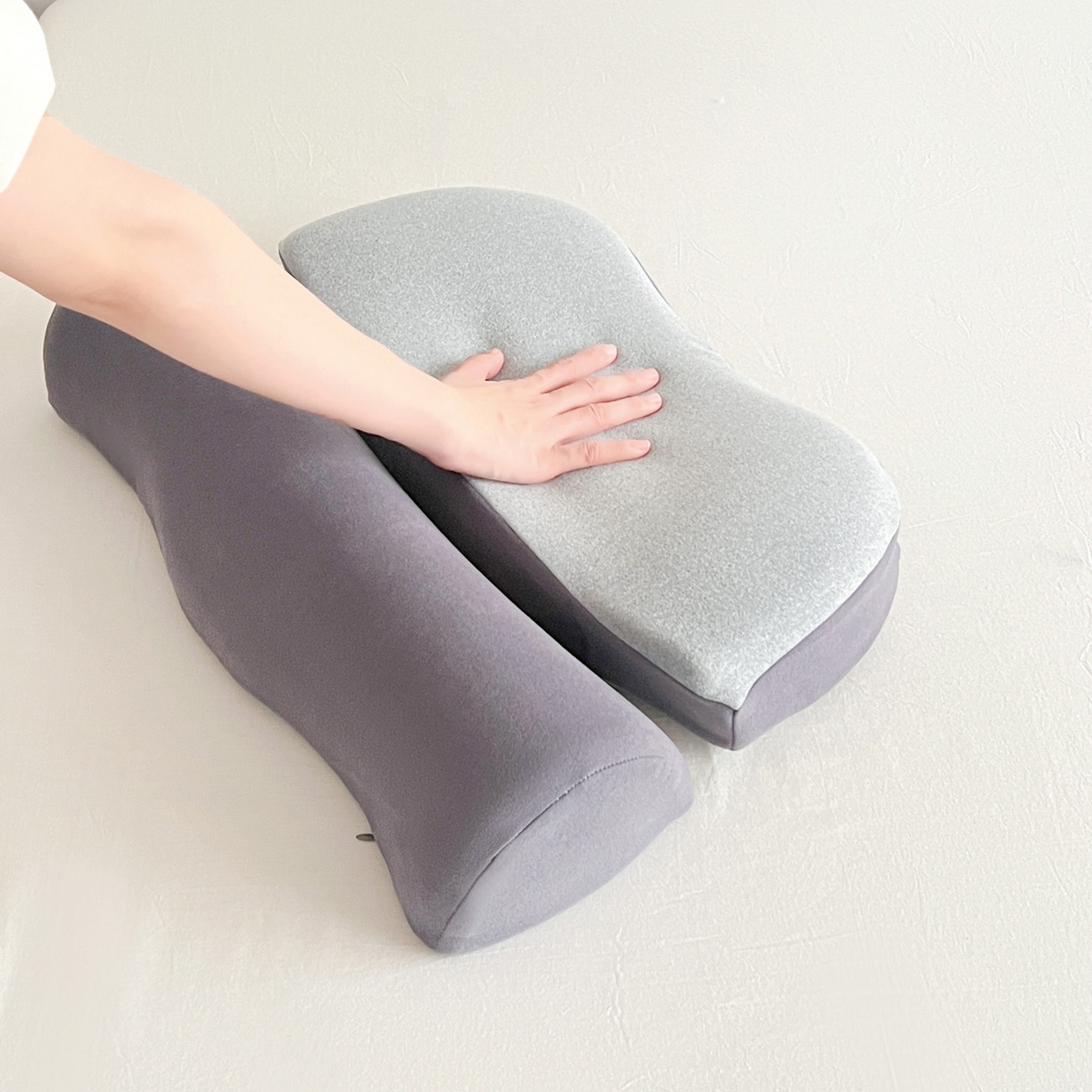 91家纺网 家纺一手货源 找家纺 麦哆乐 2026新款二合一德绒枕枕头枕芯 灰色