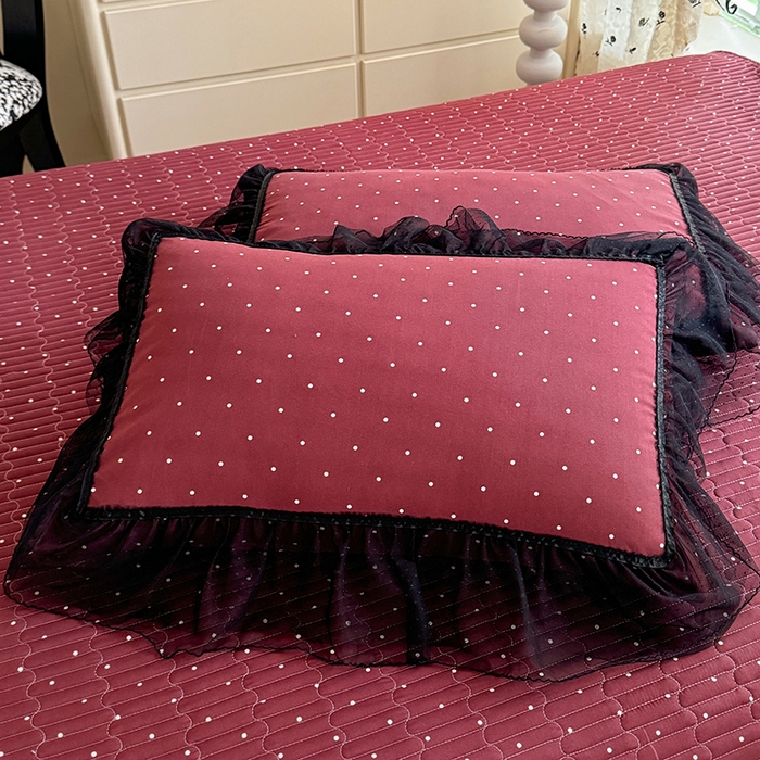 91家纺网 家纺一手货源 找家纺 韩约家纺 2026新款法式双层蕾丝花边古法棉感四件套 梅丽莎