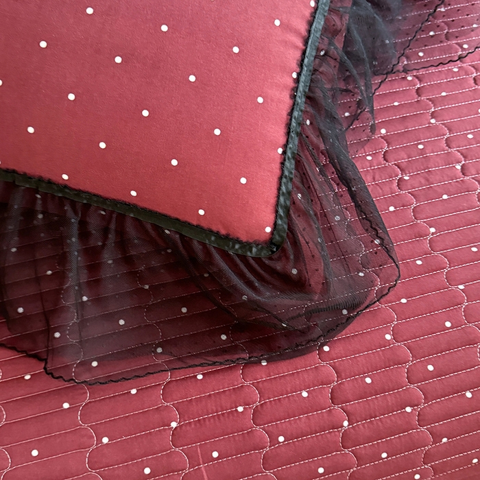 91家纺网 家纺一手货源 找家纺 韩约家纺 2026新款法式双层蕾丝花边古法棉感四件套 梅丽莎