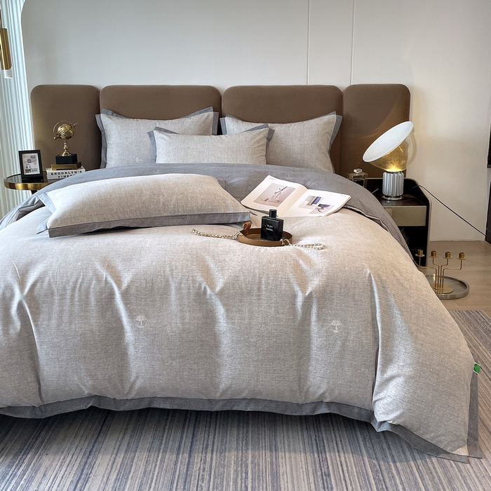 91家纺网 家纺一手货源 找家纺 恩和家纺 2026新款森能量碳纤维环保四件套系列 碳卡绒-锦灰