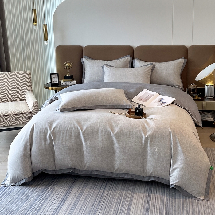 91家纺网 家纺一手货源 找家纺 恩和家纺 2026新款森能量碳纤维环保四件套系列 碳卡绒-锦灰