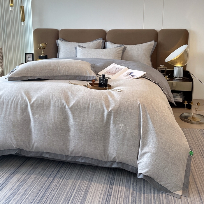 91家纺网 家纺一手货源 找家纺 恩和家纺 2026新款森能量碳纤维环保四件套系列 碳卡绒-锦灰