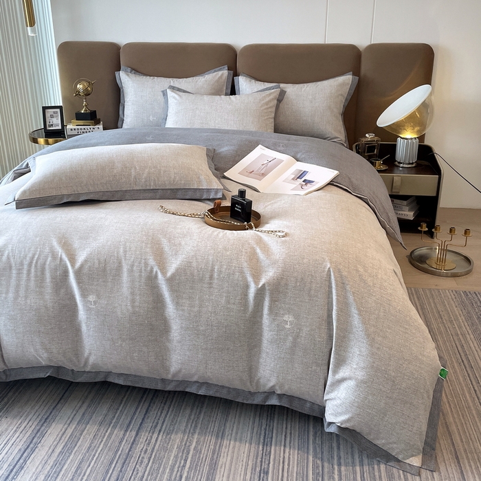 91家纺网 家纺一手货源 找家纺 恩和家纺 2026新款森能量碳纤维环保四件套系列 碳卡绒-锦灰