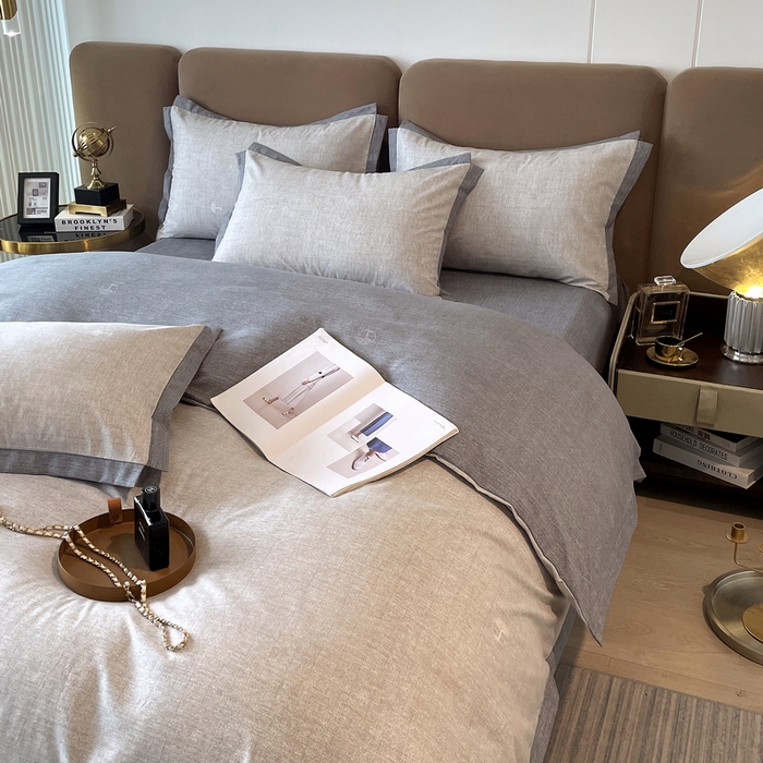 91家纺网 家纺一手货源 找家纺 恩和家纺 2026新款森能量碳纤维环保四件套系列 碳卡绒-锦灰