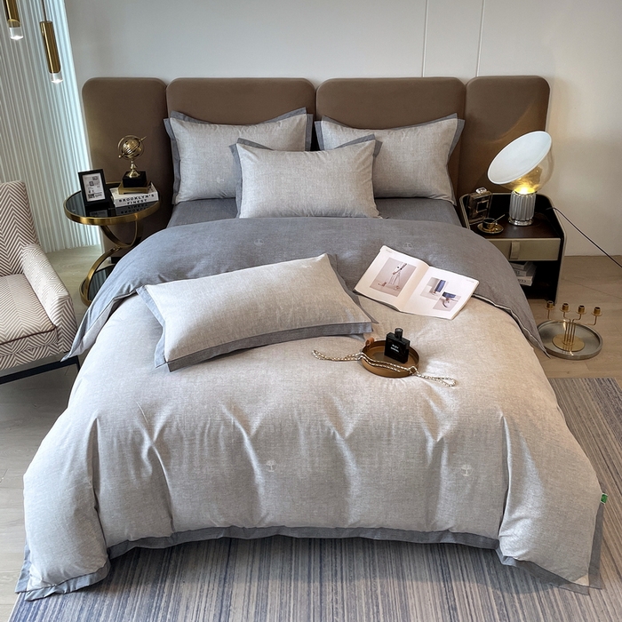 91家纺网 家纺一手货源 找家纺 恩和家纺 2026新款森能量碳纤维环保四件套系列 碳卡绒-锦灰