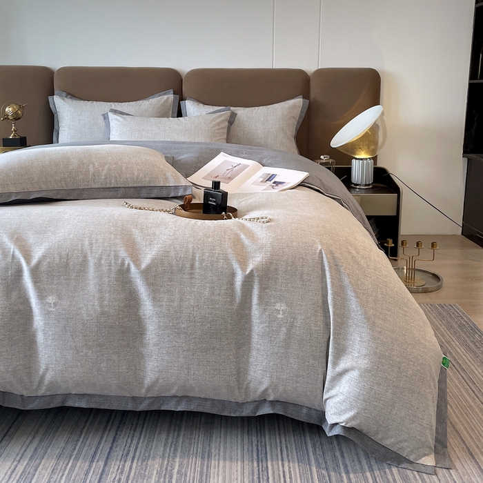 91家纺网 家纺一手货源 找家纺 恩和家纺 2026新款森能量碳纤维环保四件套系列 碳卡绒-锦灰