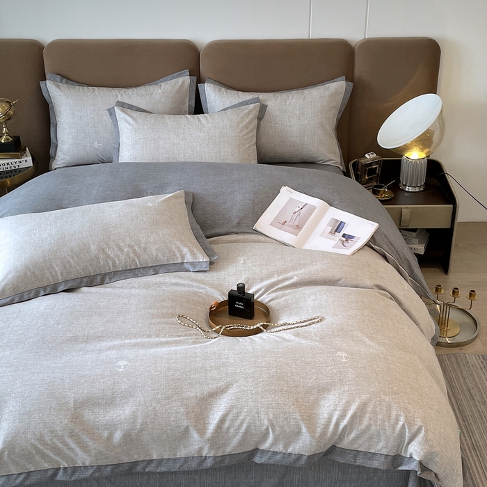 91家纺网 家纺一手货源 找家纺 恩和家纺 2026新款森能量碳纤维环保四件套系列 碳卡绒-锦灰