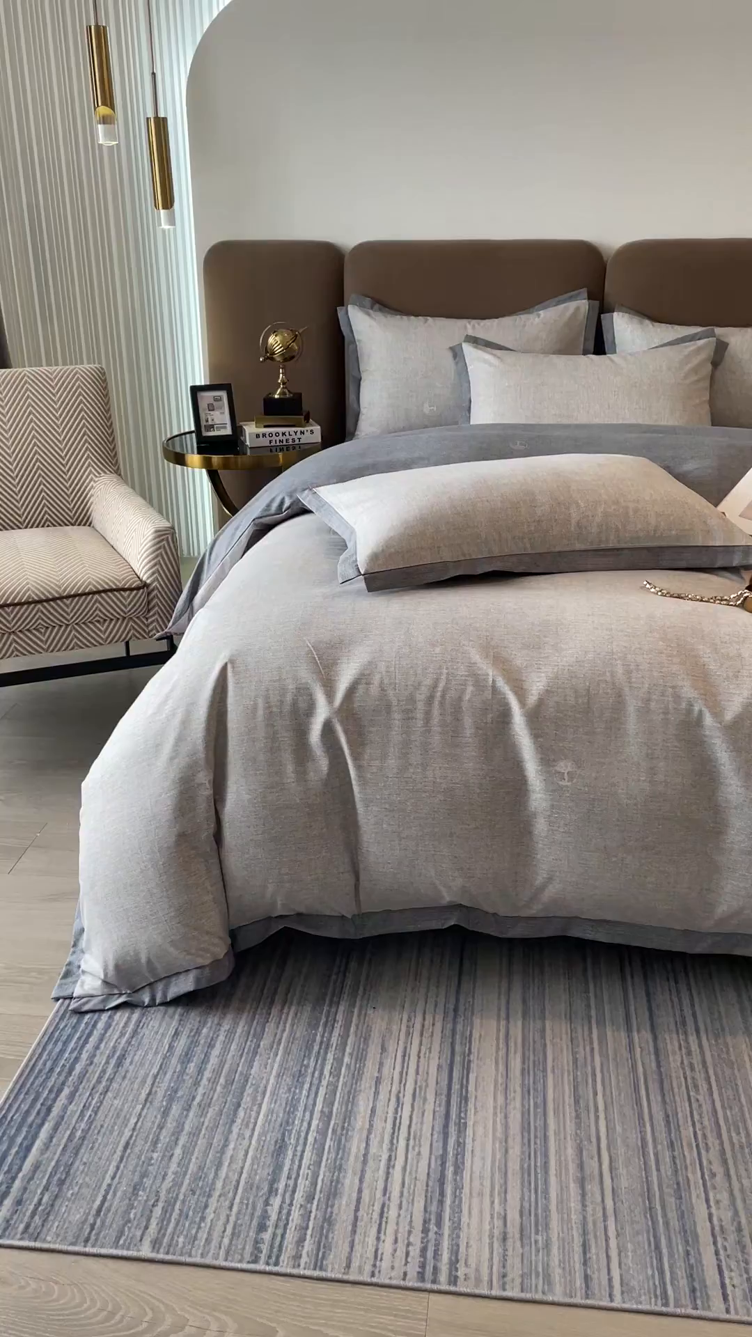 91家纺网 家纺一手货源 找家纺 恩和家纺 2026新款森能量碳纤维环保四件套系列 碳卡绒-锦灰