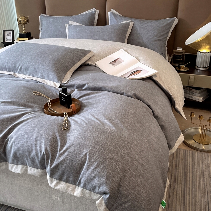 91家纺网 家纺一手货源 找家纺 恩和家纺 2026新款森能量碳纤维环保四件套系列 碳卡绒-铅华