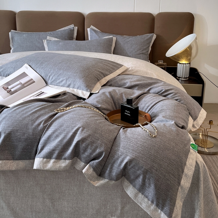 91家纺网 家纺一手货源 找家纺 恩和家纺 2026新款森能量碳纤维环保四件套系列 碳卡绒-铅华