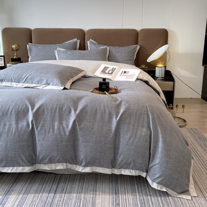 91家纺网 家纺一手货源 找家纺 恩和家纺 2026新款森能量碳纤维环保四件套系列 碳卡绒-铅华