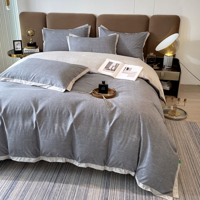 91家纺网 家纺一手货源 找家纺 恩和家纺 2026新款森能量碳纤维环保四件套系列 碳卡绒-铅华